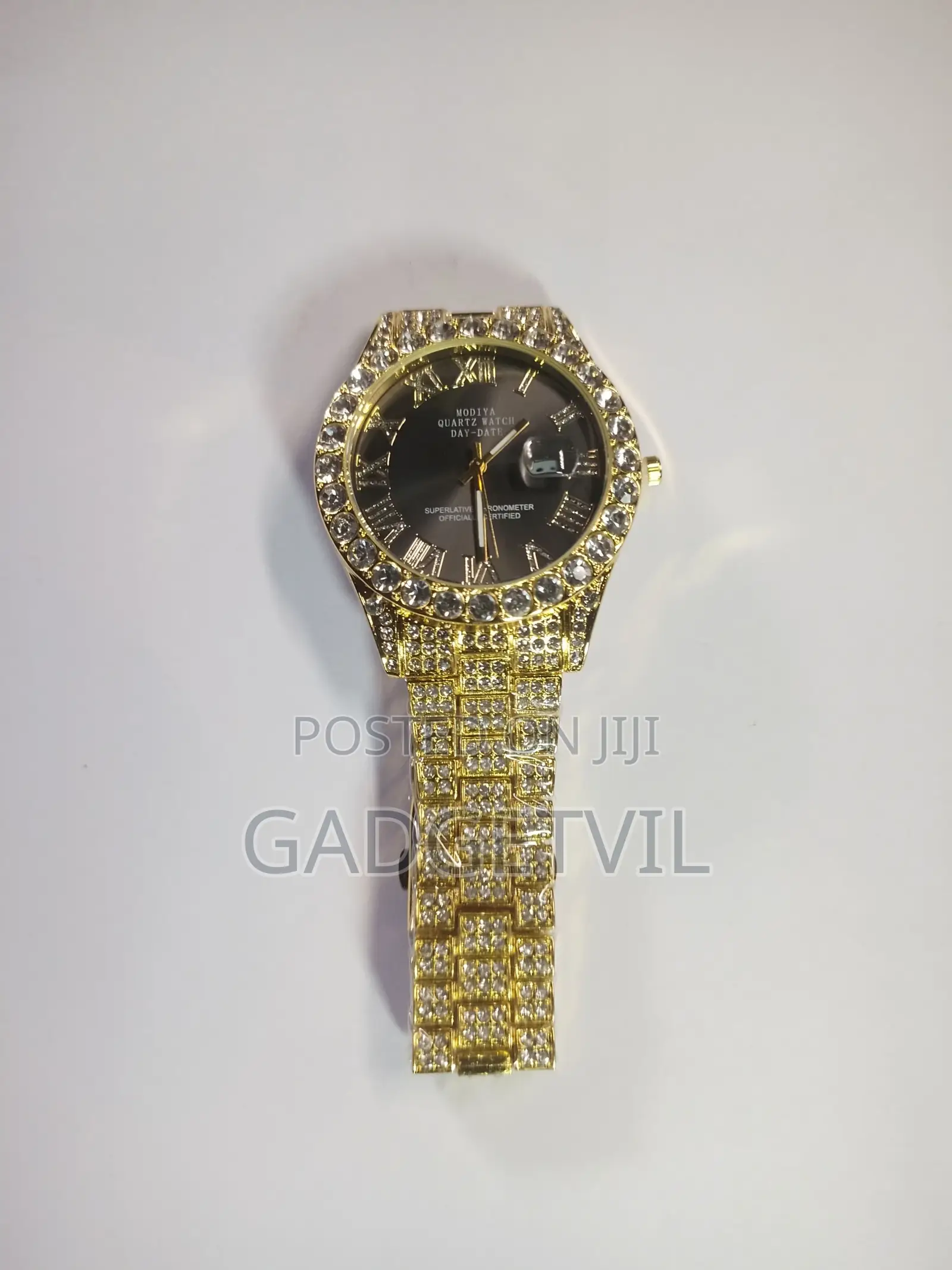 Rhinestone Alloy Steel Men's Watch