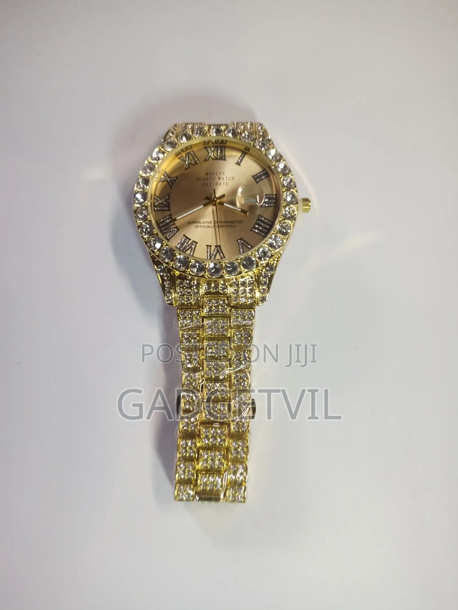 Rhinestone Alloy Steel Men's Watch