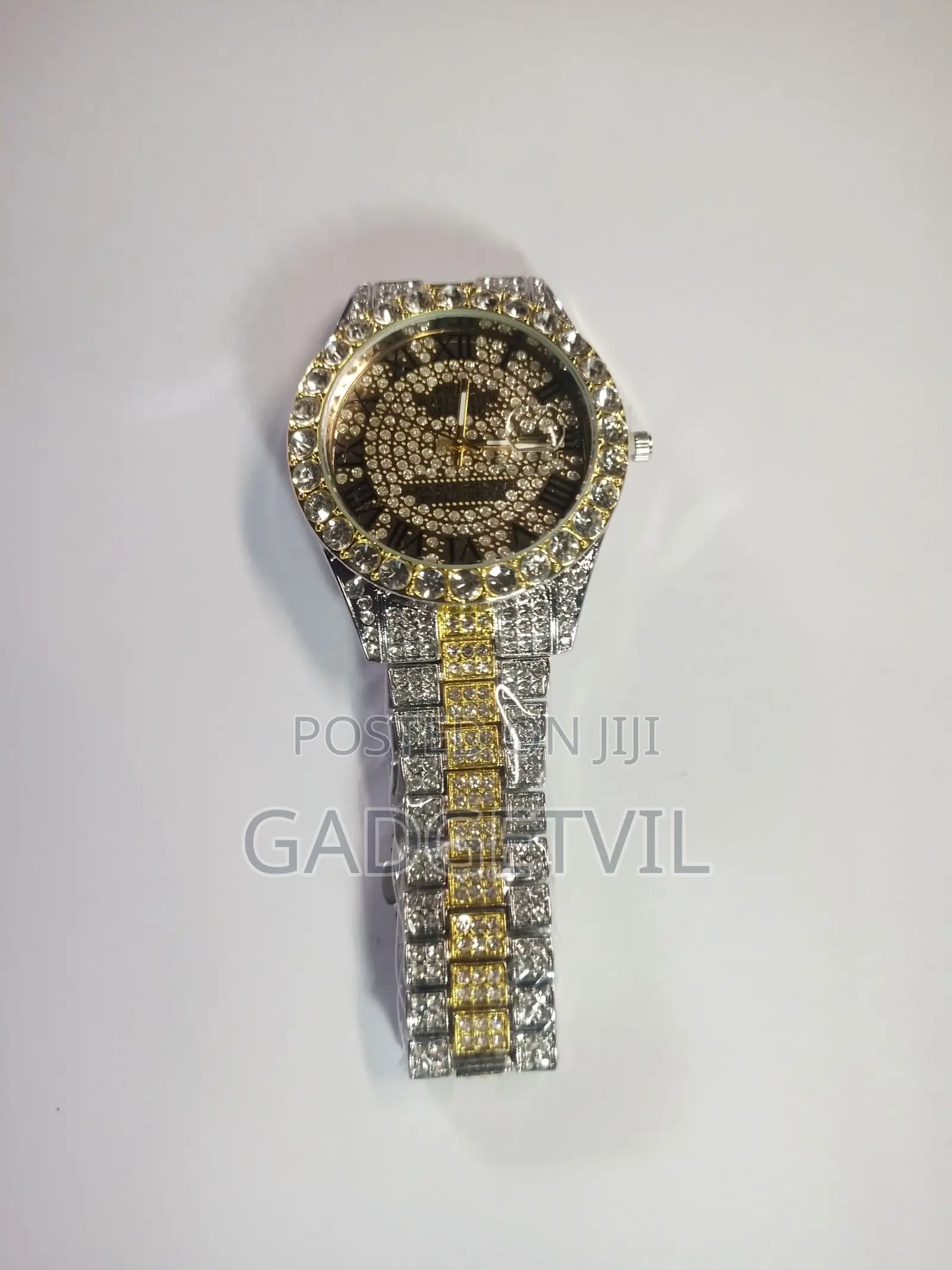 Rhinestone Alloy Steel Men's Watch