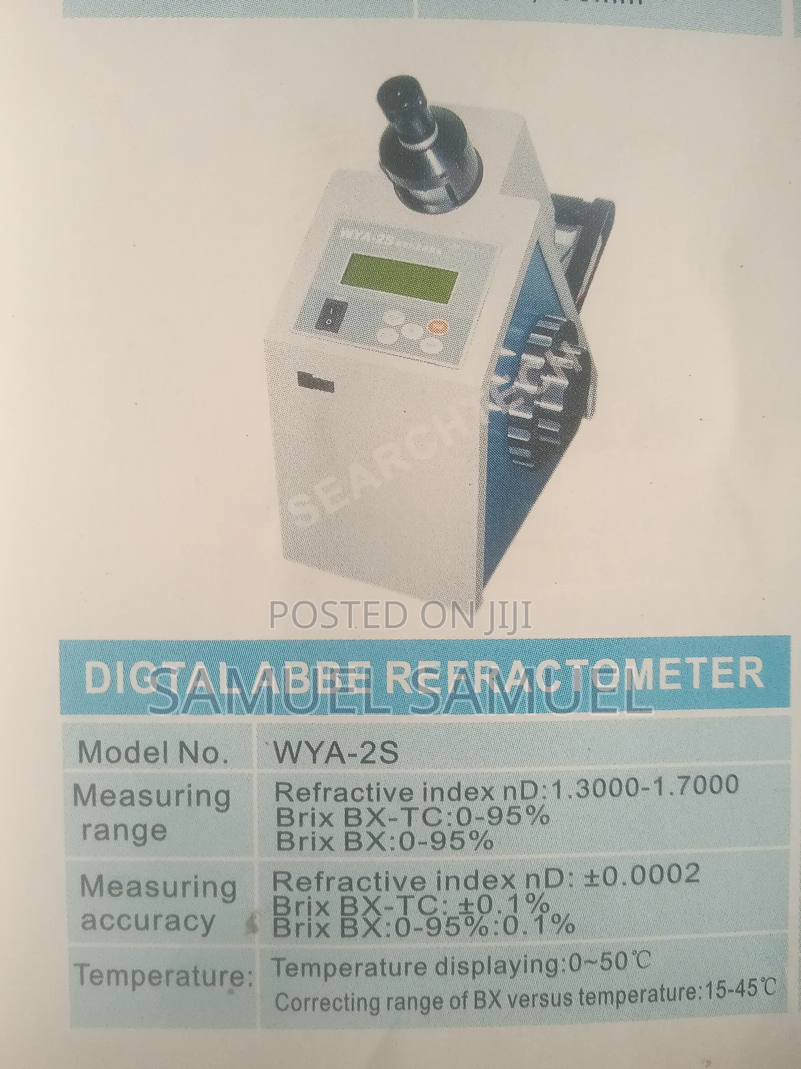 Abbe Refractometer Digital (Wya-2s, 2waj)
