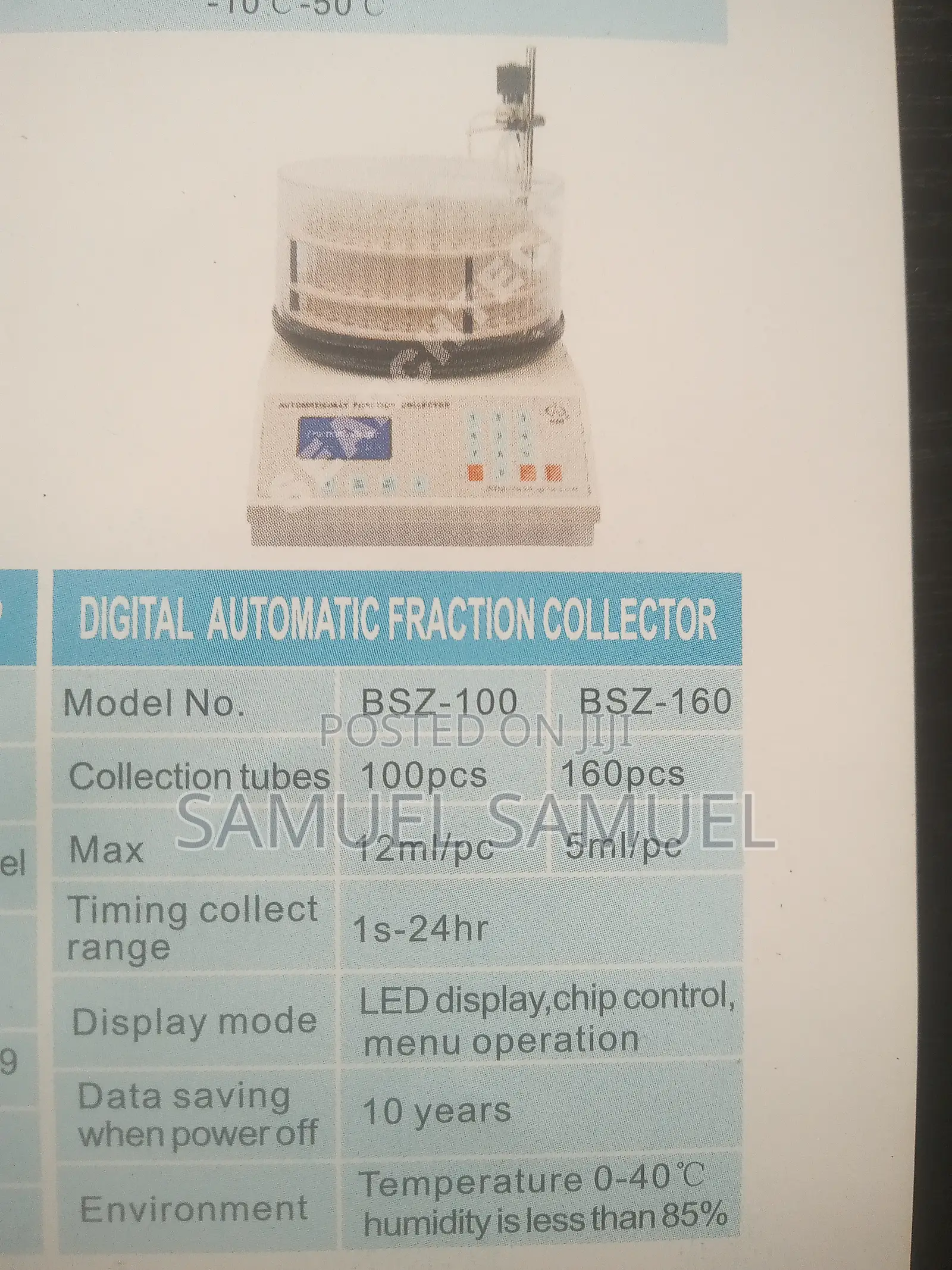 Automatic Fractional Collector Digital Model:Bsz-100