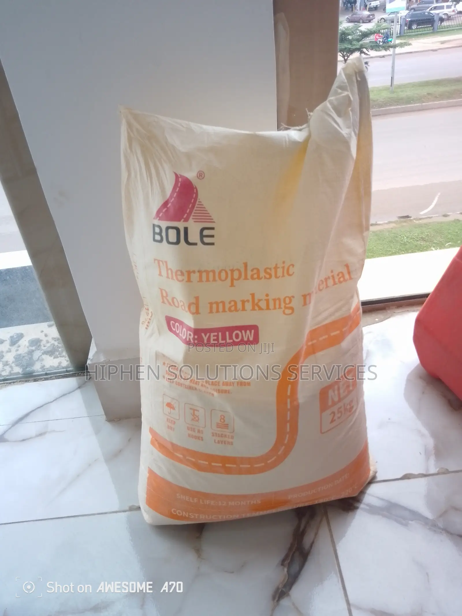 Yellow Thermoplastic Road Marking Paint 25kg