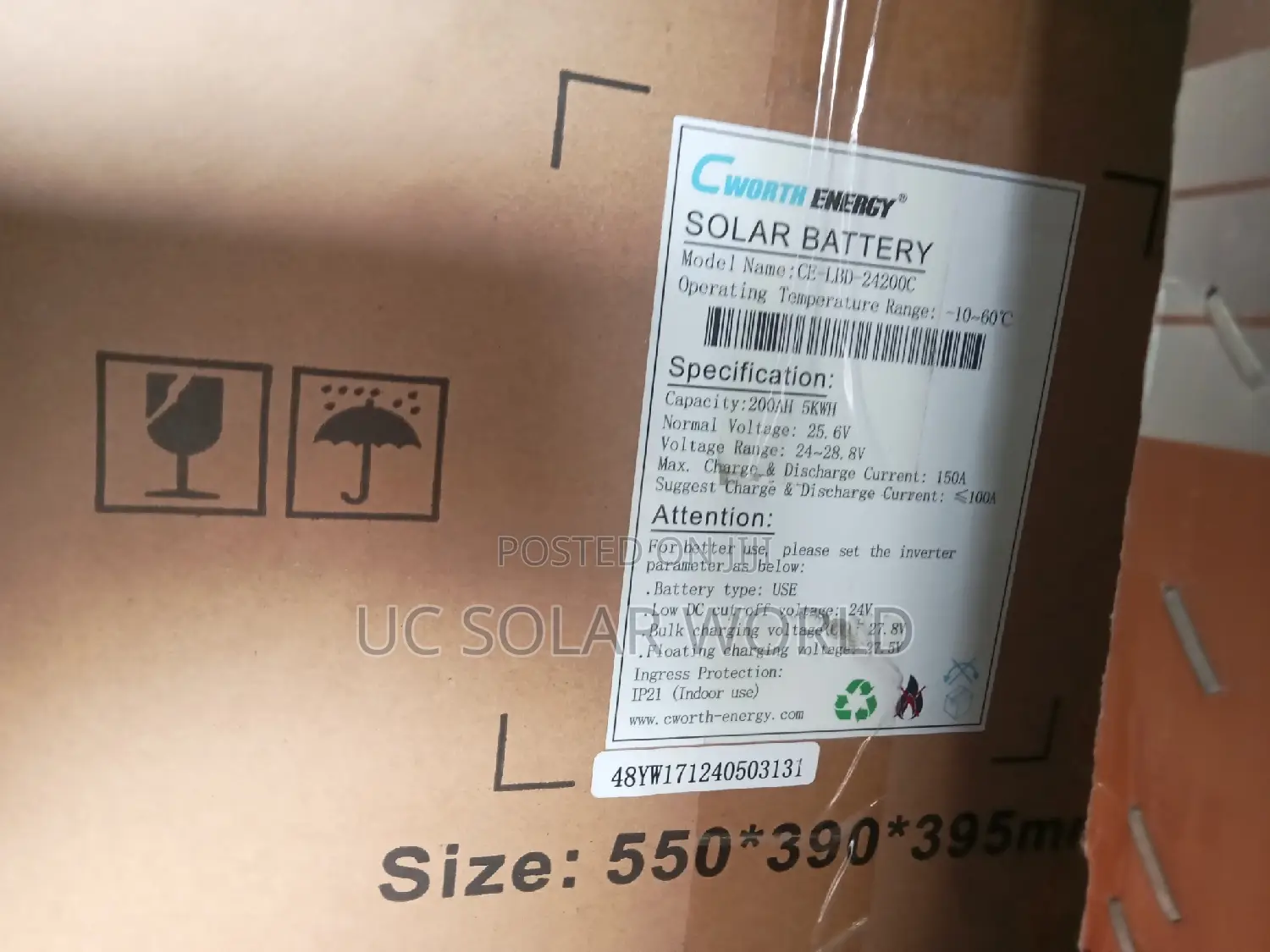 Cworth Energy 5kwh Lithium Battery