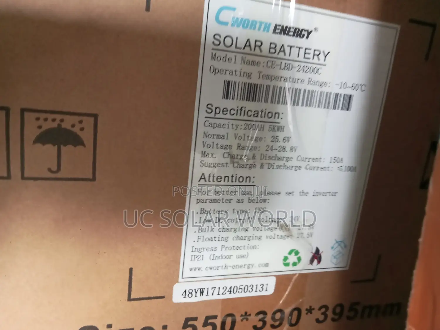 Cworth Energy 5kwh Lithium Battery