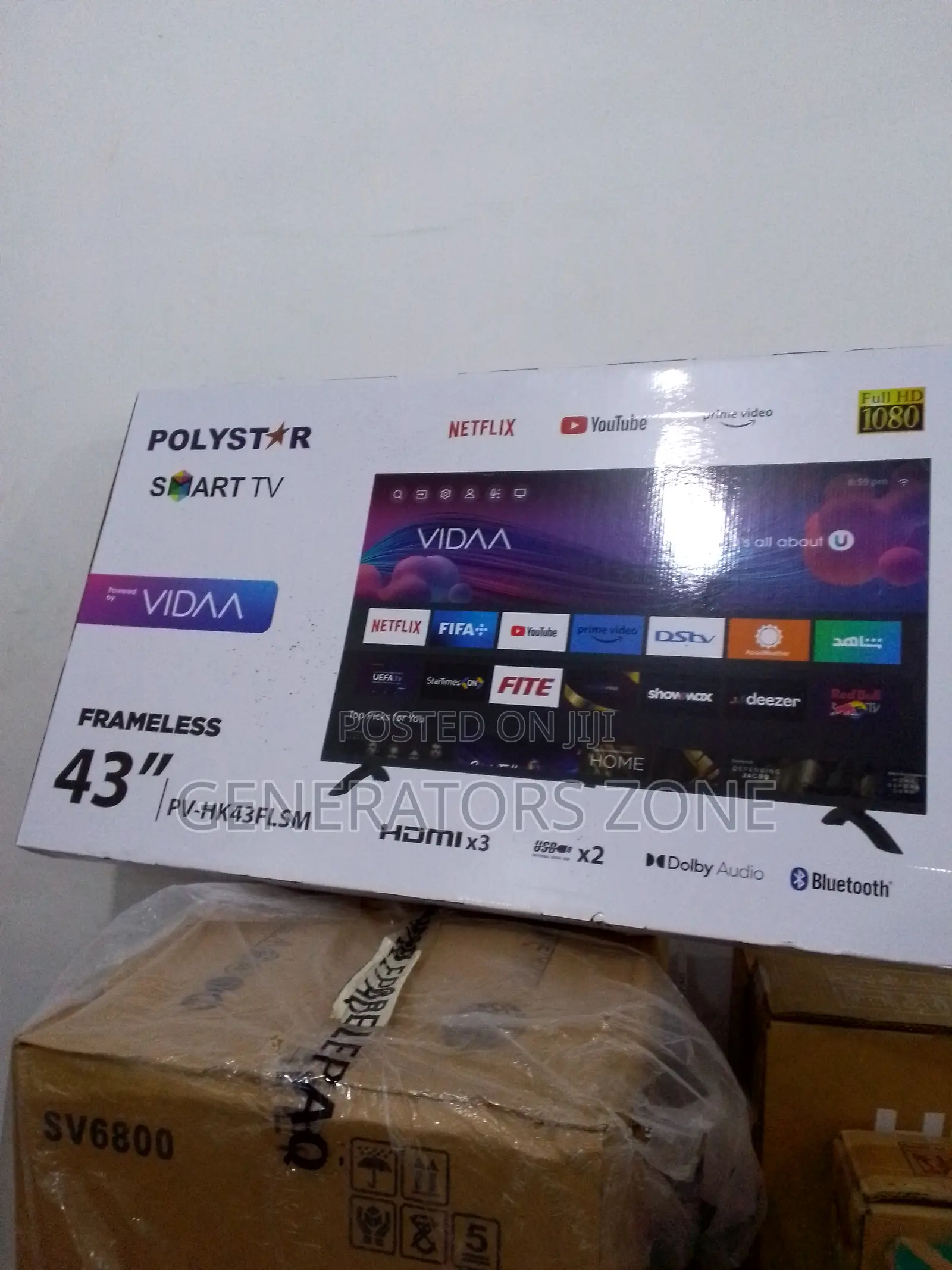 Classic 43-Inch Polystar TV Feature Vidaa( Netflix+Wifi)