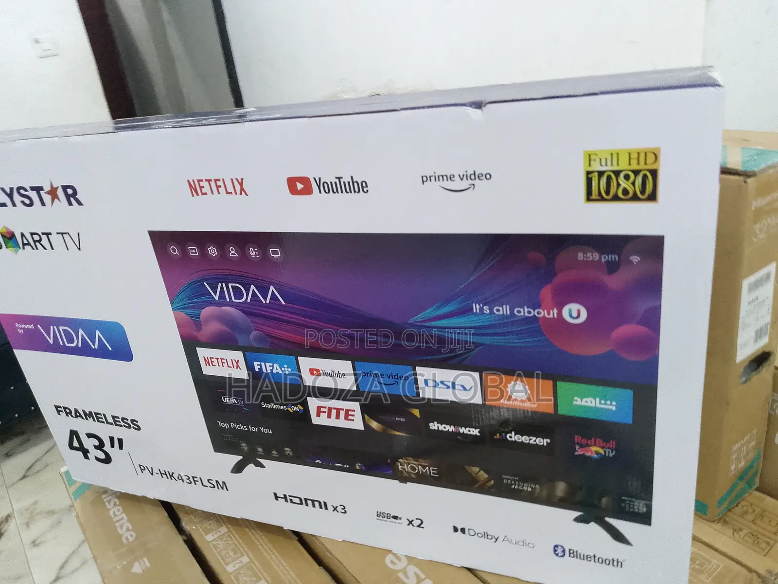 Modern Polystar 43" Smart Tv -Brand New