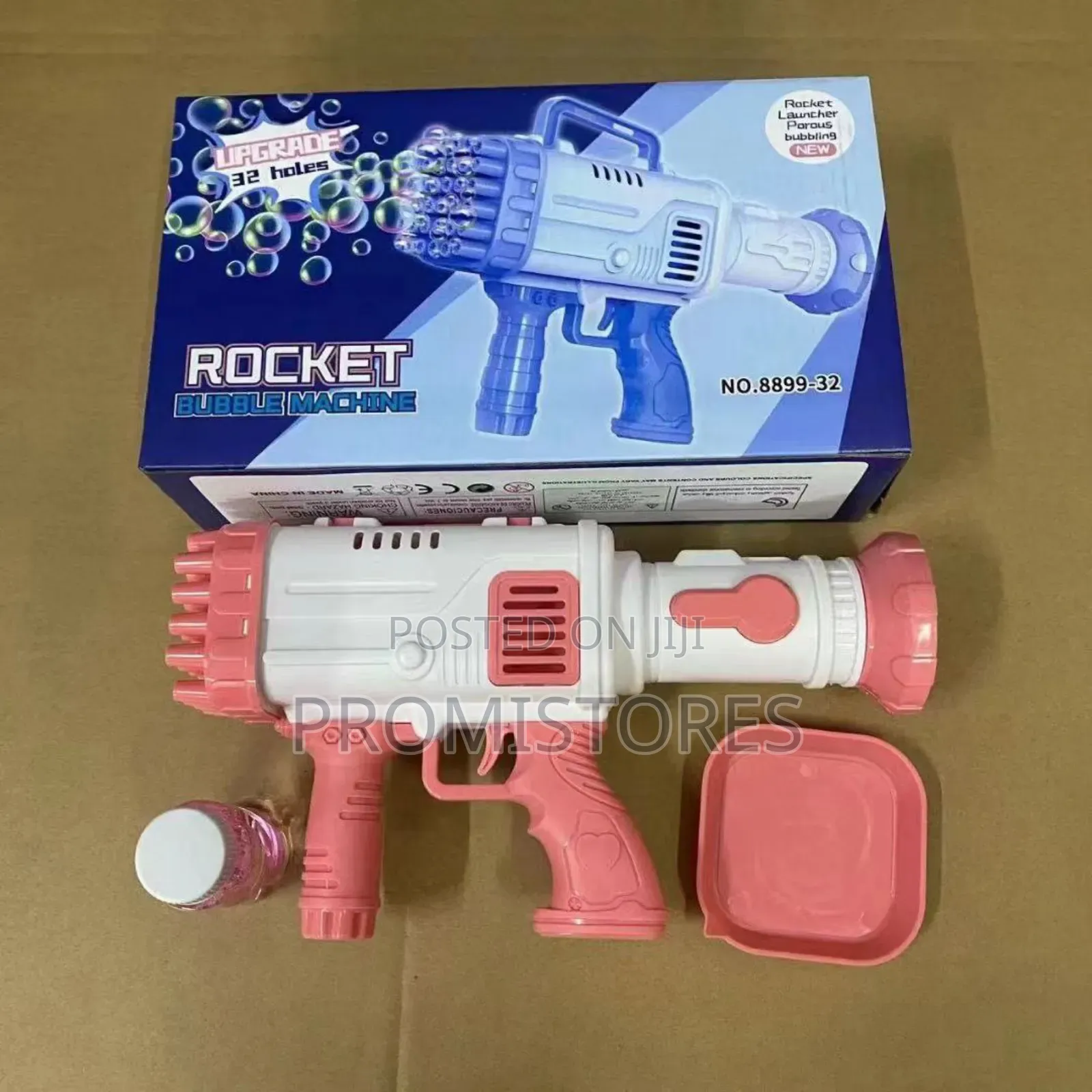 Bazooka Bubble Gun 32holes With Sling And USB Charging Cable