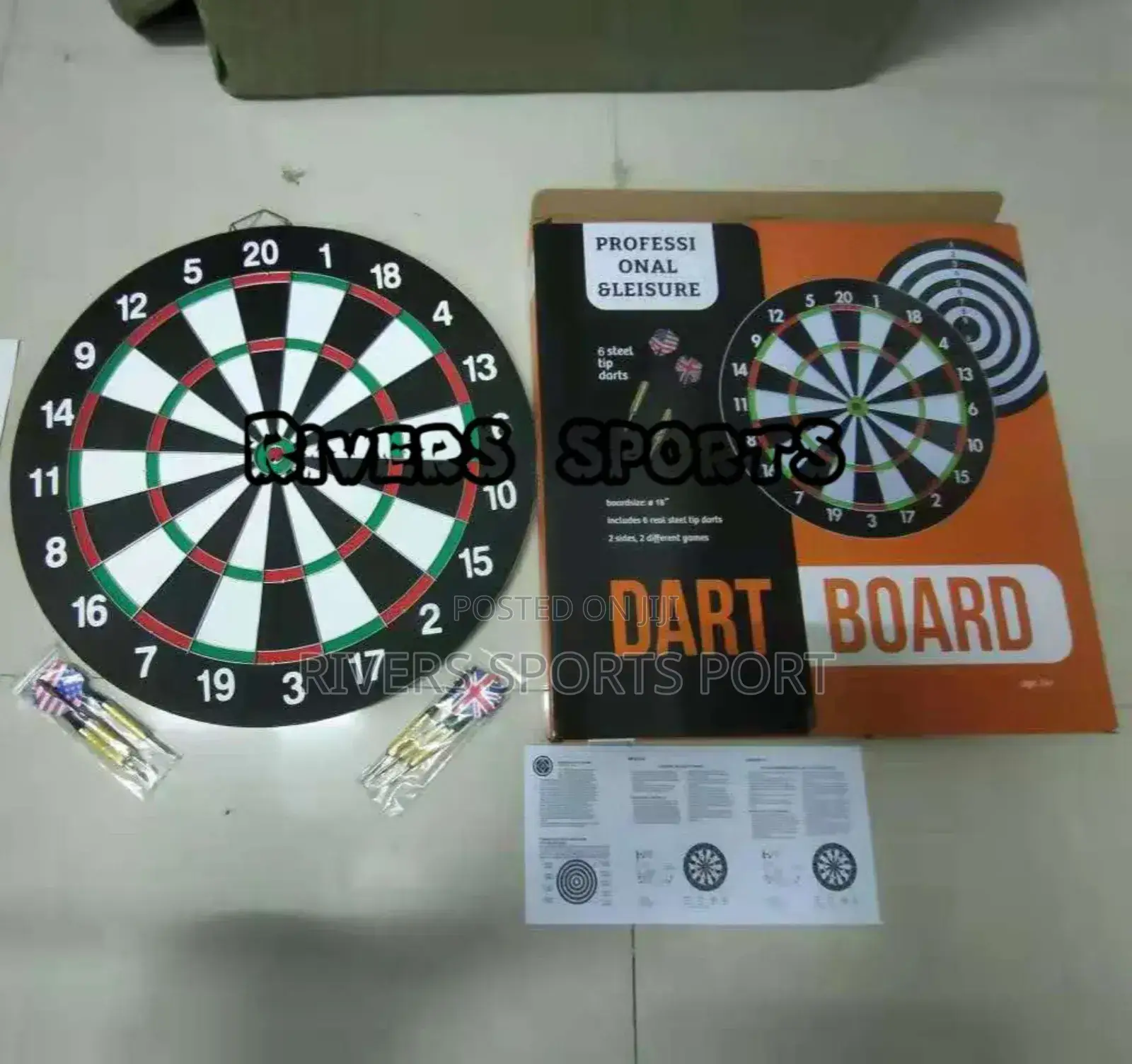 Deluxe Professional Dartboard Dart Board Heavy Duty Dart