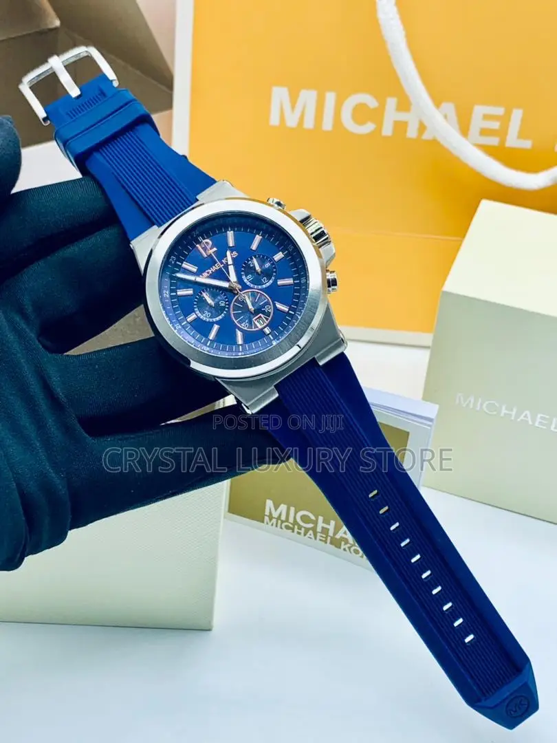 Michael Kors Quality Luxury Rubber Strap Men Wristwatch