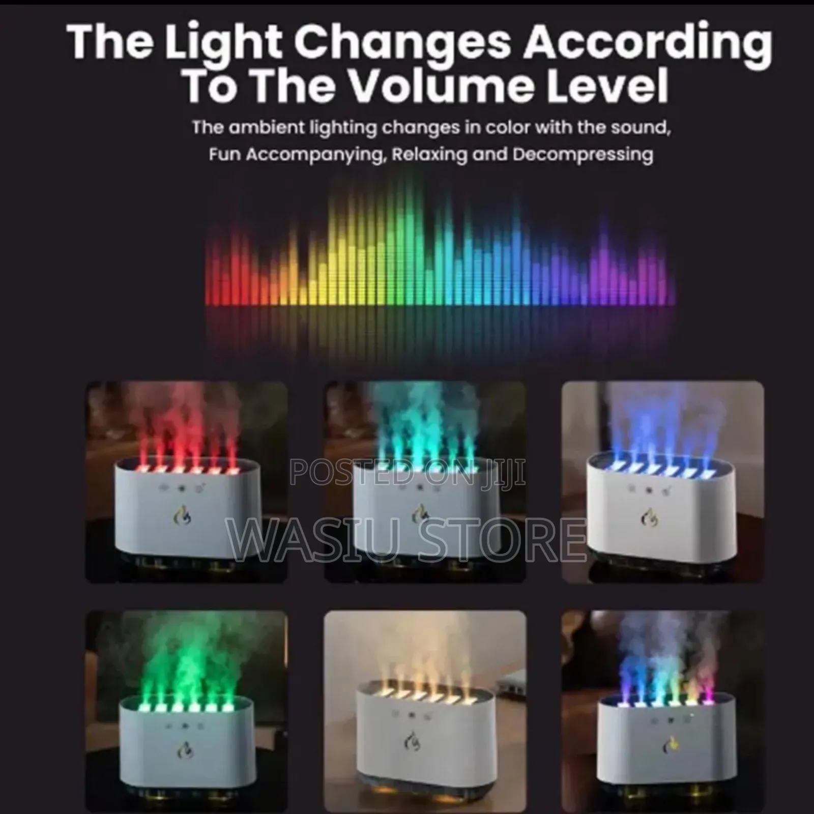 USB Ultrasonic Cool Mist Maker With RGB LED Lamp Humidifier