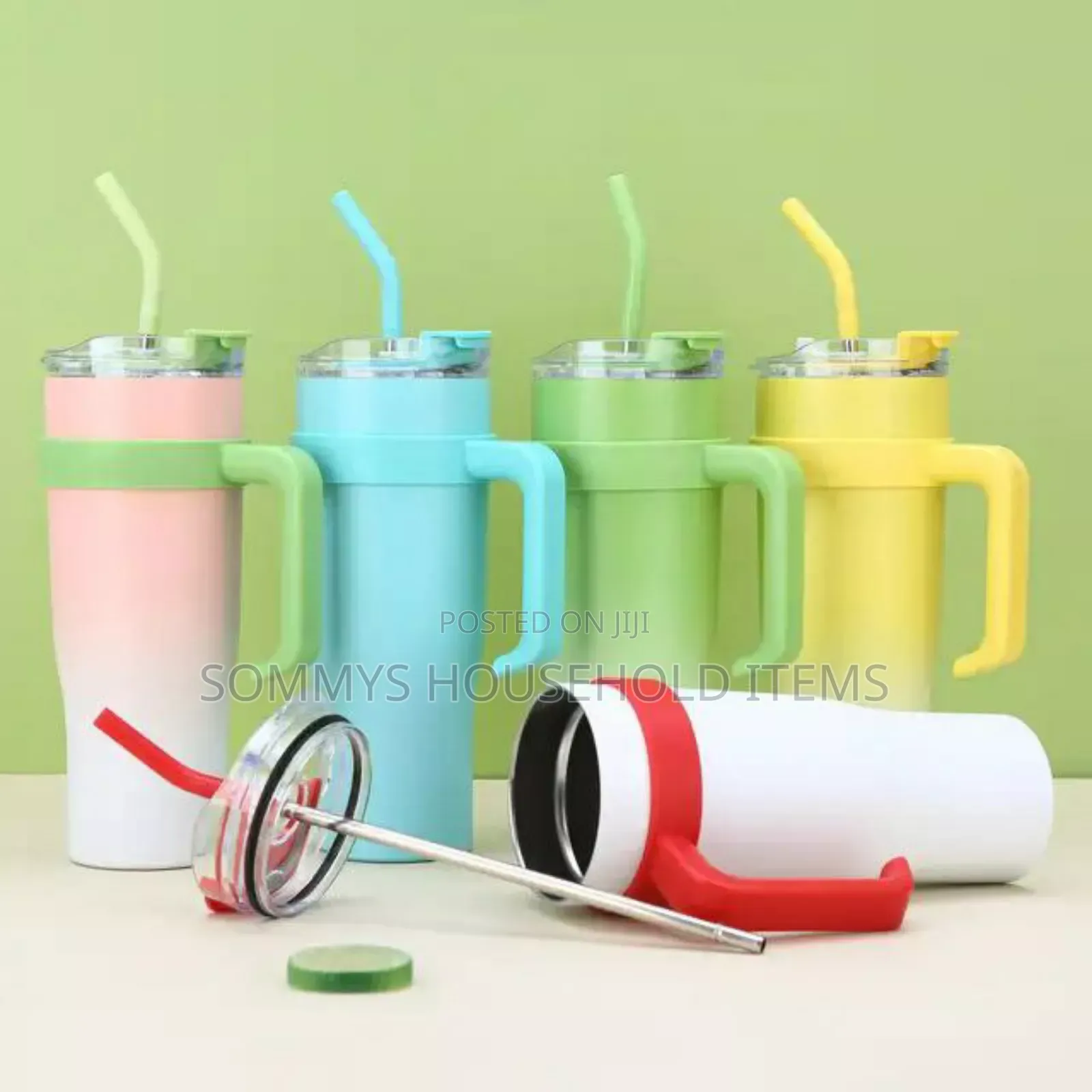 Vacuum Tumbler Cup With Straw