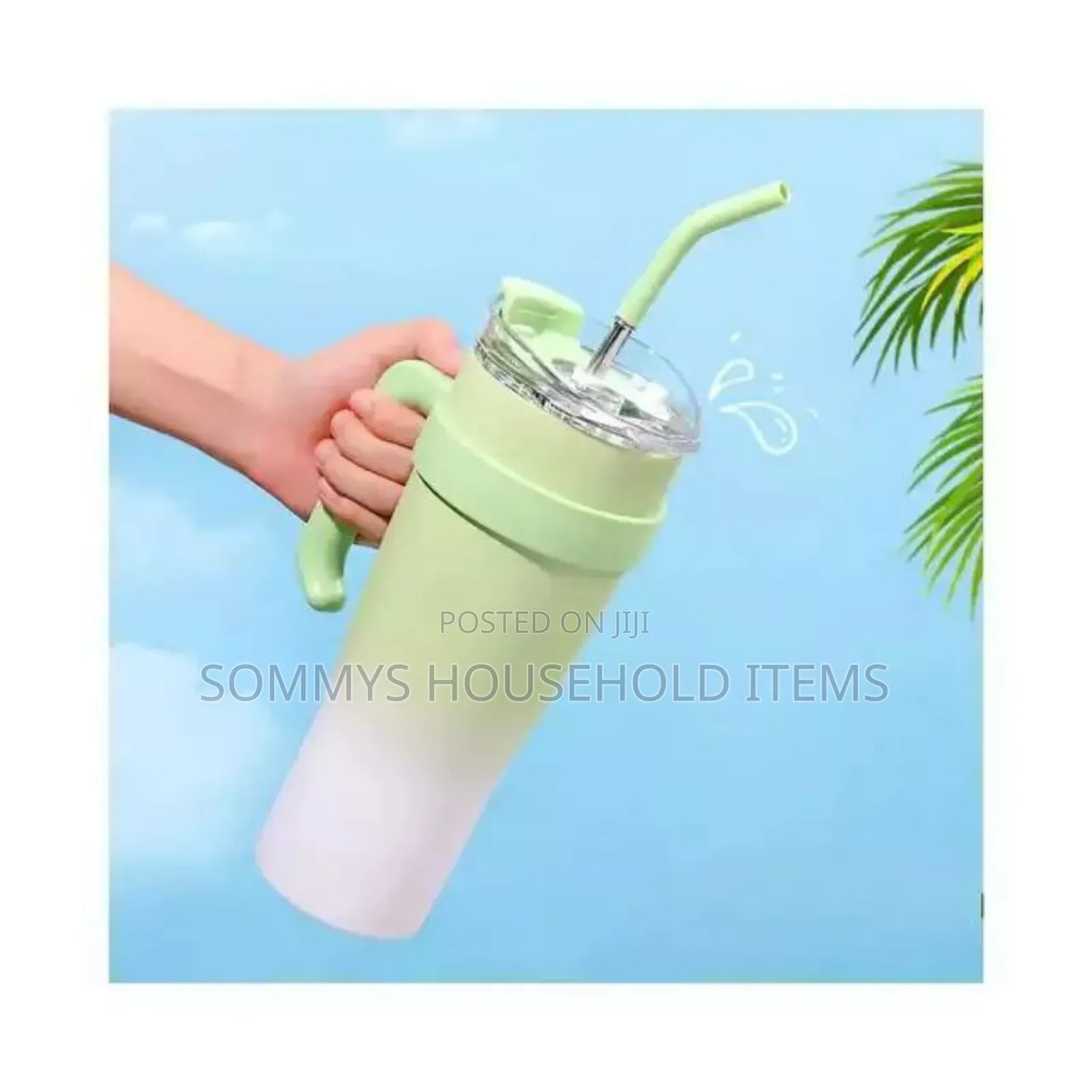 Vacuum Tumbler Cup With Straw