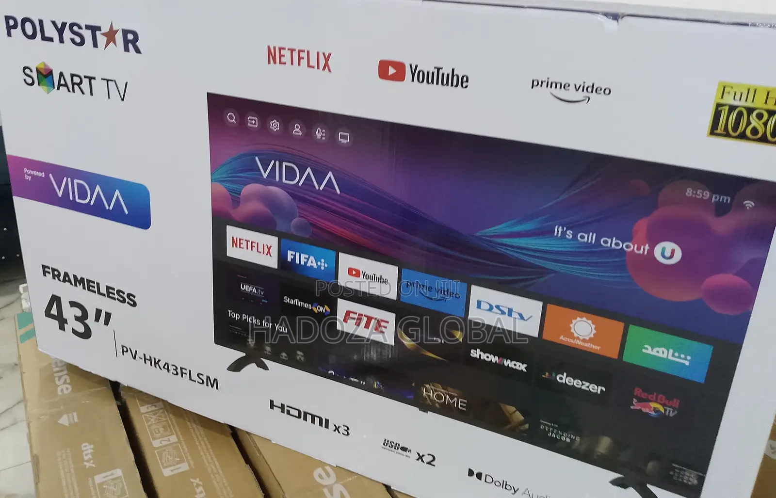 Latest Polystar 43" Smart Tv -Brand New