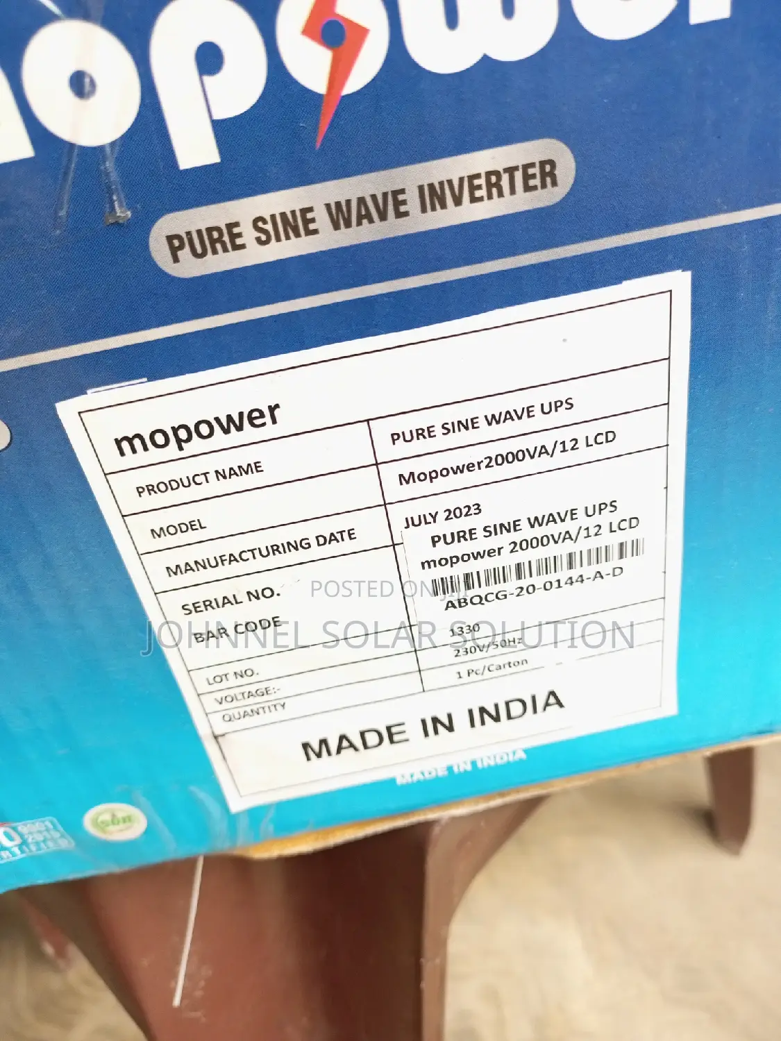2kva 12volts MOPOWER Solar Inverter Original