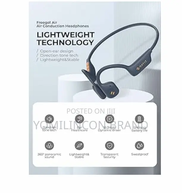 Air Conduction Headphones,Freego1 Air,Sport Headphones,Black