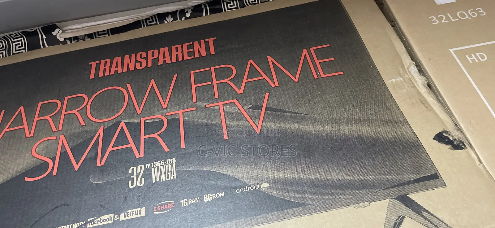 Transparent 32” Inch SMART ANDROID TV Youtube Netflix