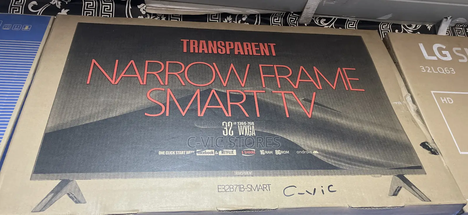 Transparent 32” Inch SMART ANDROID TV Youtube Netflix