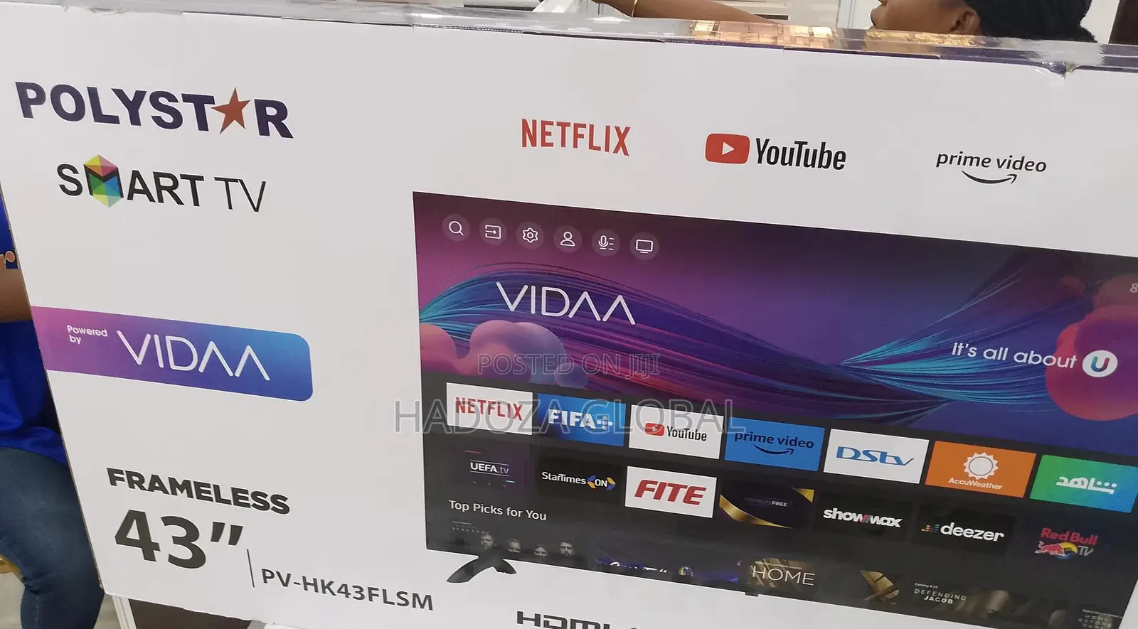 43"Frameless Polystar Smart TV Affordable
