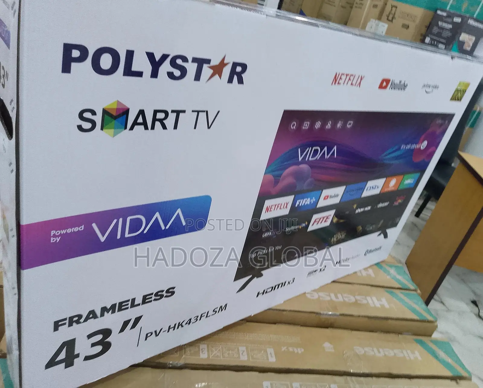 43"Frameless Polystar Smart TV Affordable