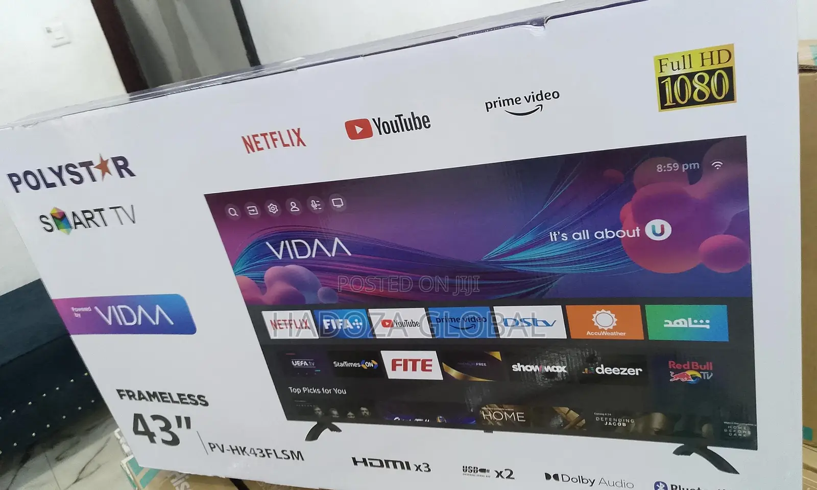 The Polystar 43"Smart Tv Frameless(Brand New)