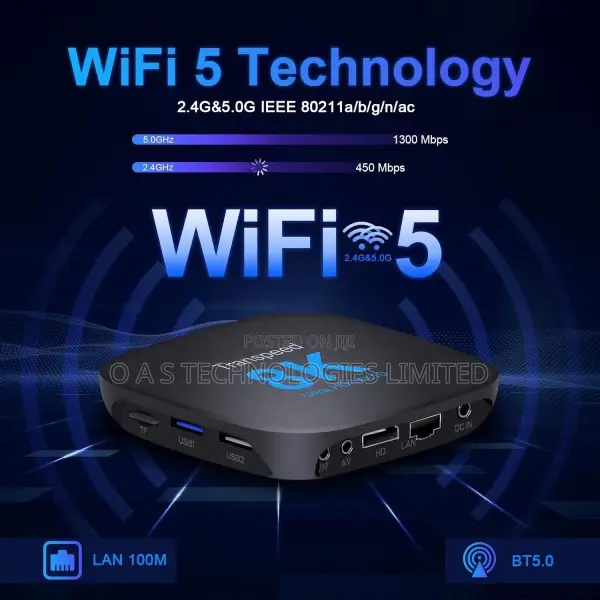 Android TV Box 13.0 2gb 16gb Support 2.4G 5.0G Wifi TV