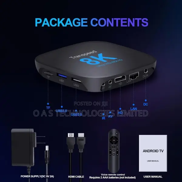 Android TV Box 13.0 2gb 16gb Support 2.4G 5.0G Wifi TV