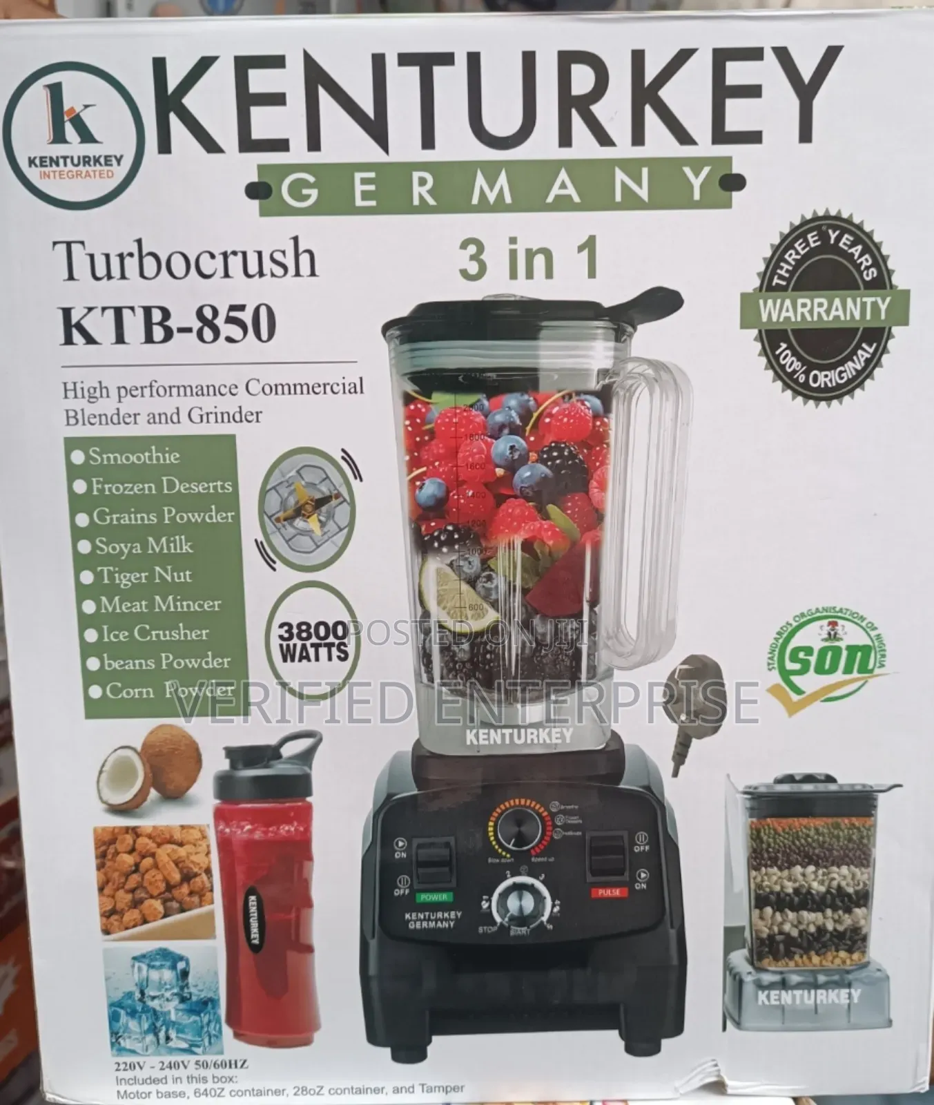Kenturky Crusher Blender - 3 in 1