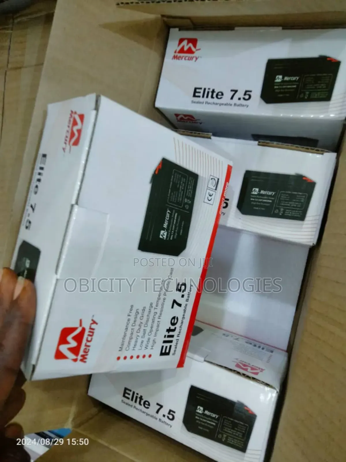 Mercury Elite 7.5, 12v Ups Battery