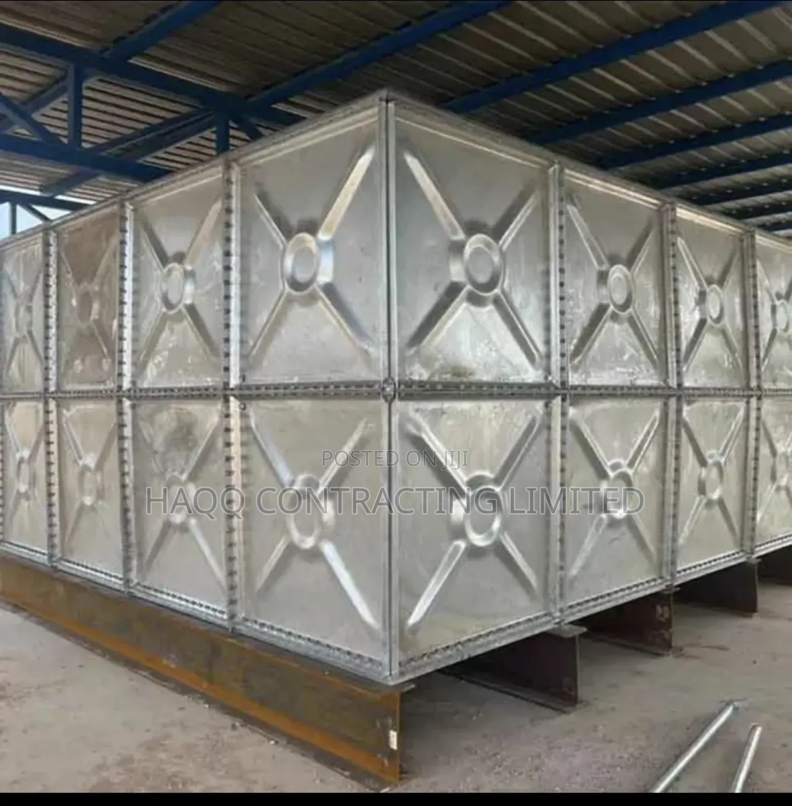 Pressed Steel 1220mm×1220mm Assemble Galvanized Oerhead Tank