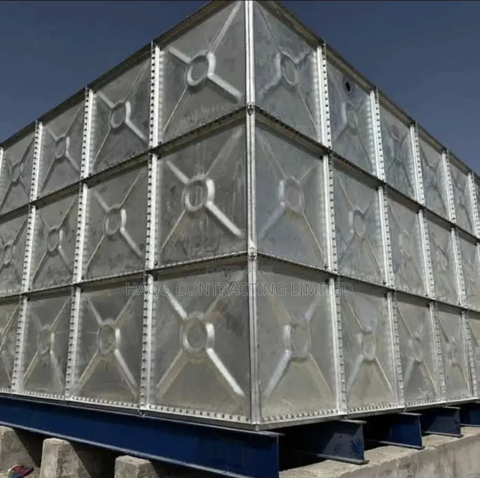 Pressed Steel 1220mm×1220mm Assemble Galvanized Oerhead Tank