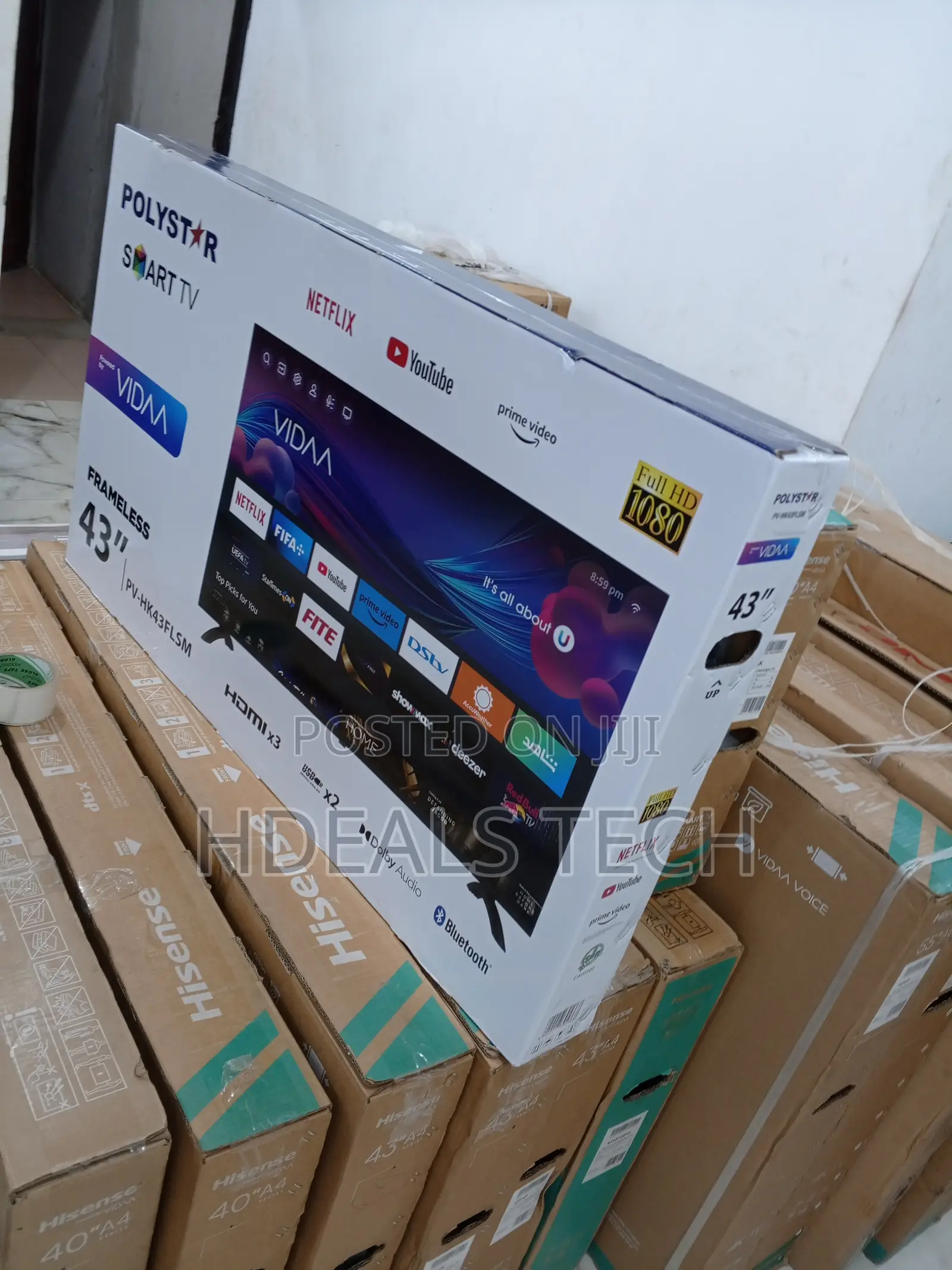 Polystar 43 Inches Smart VIDAA Full HD Frameless TV