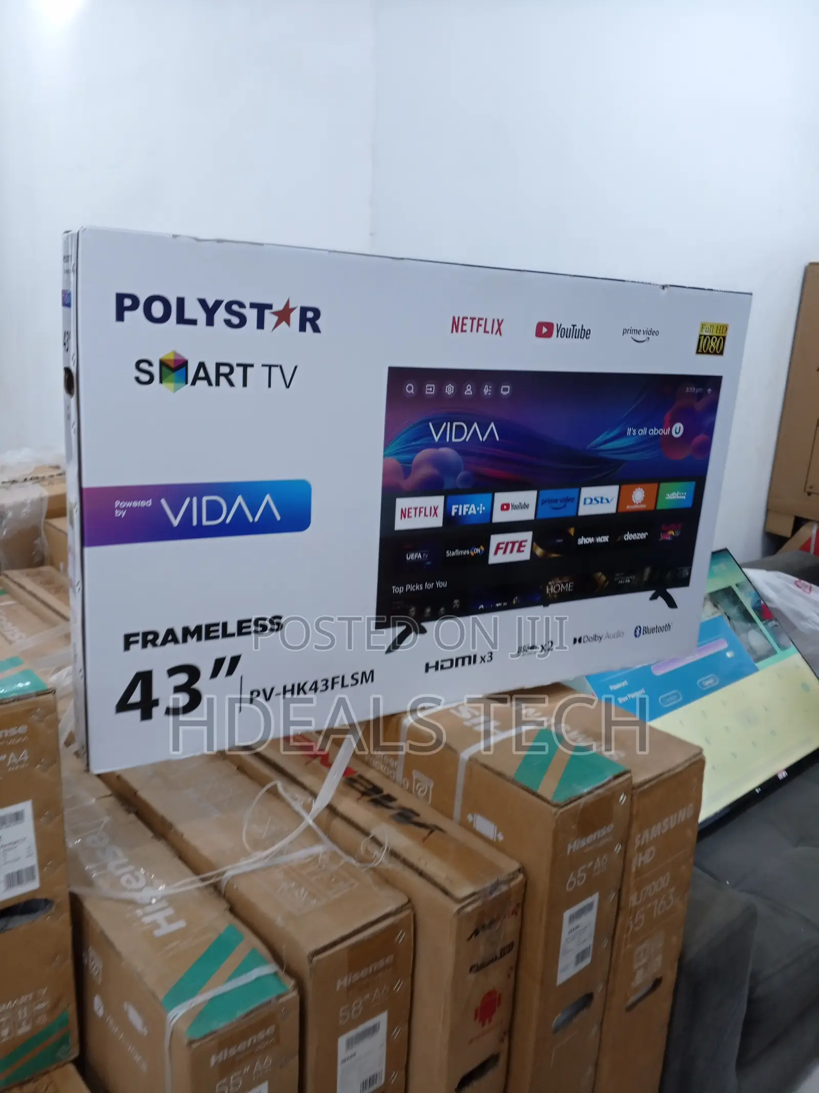 Polystar 43 Inches Smart VIDAA Full HD Frameless TV