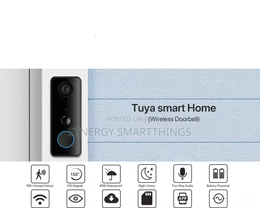 2mp Tuya Battery Camera Waterproof Wireless Video Doorbell