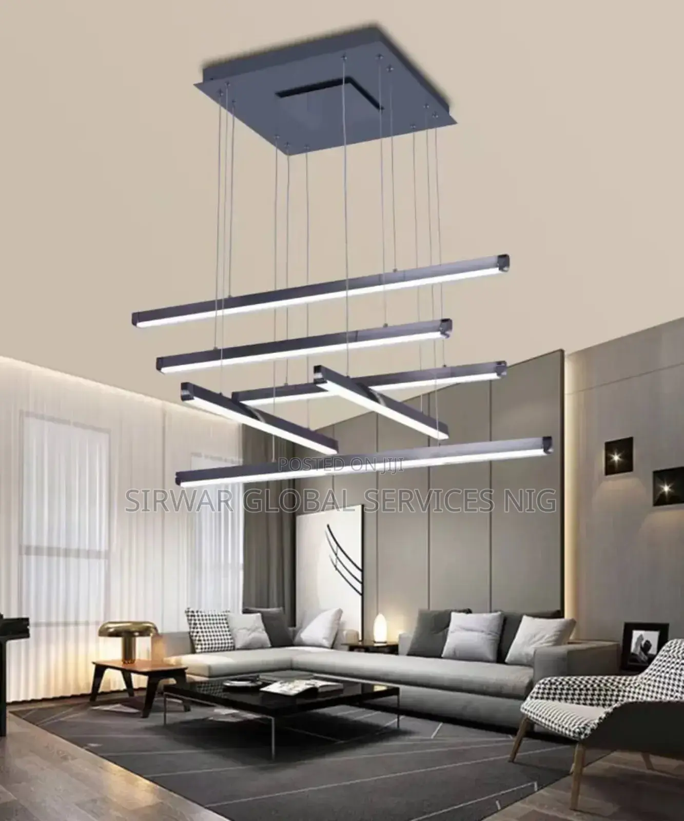 Gun Grey Drop Chandelier 600/400 Available