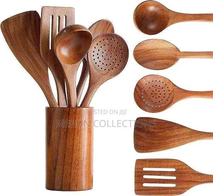 High Quality Wooden Cooking Spoon With Stand
