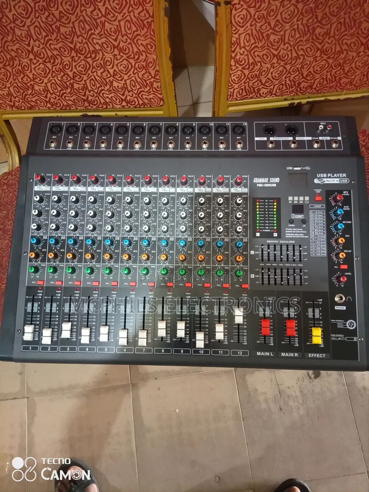 12 Channels Powered Audio Mixer Console.