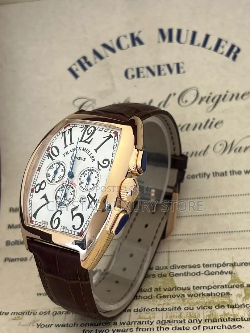 Franck Muller Chronograph Leather Strap Wristwatch