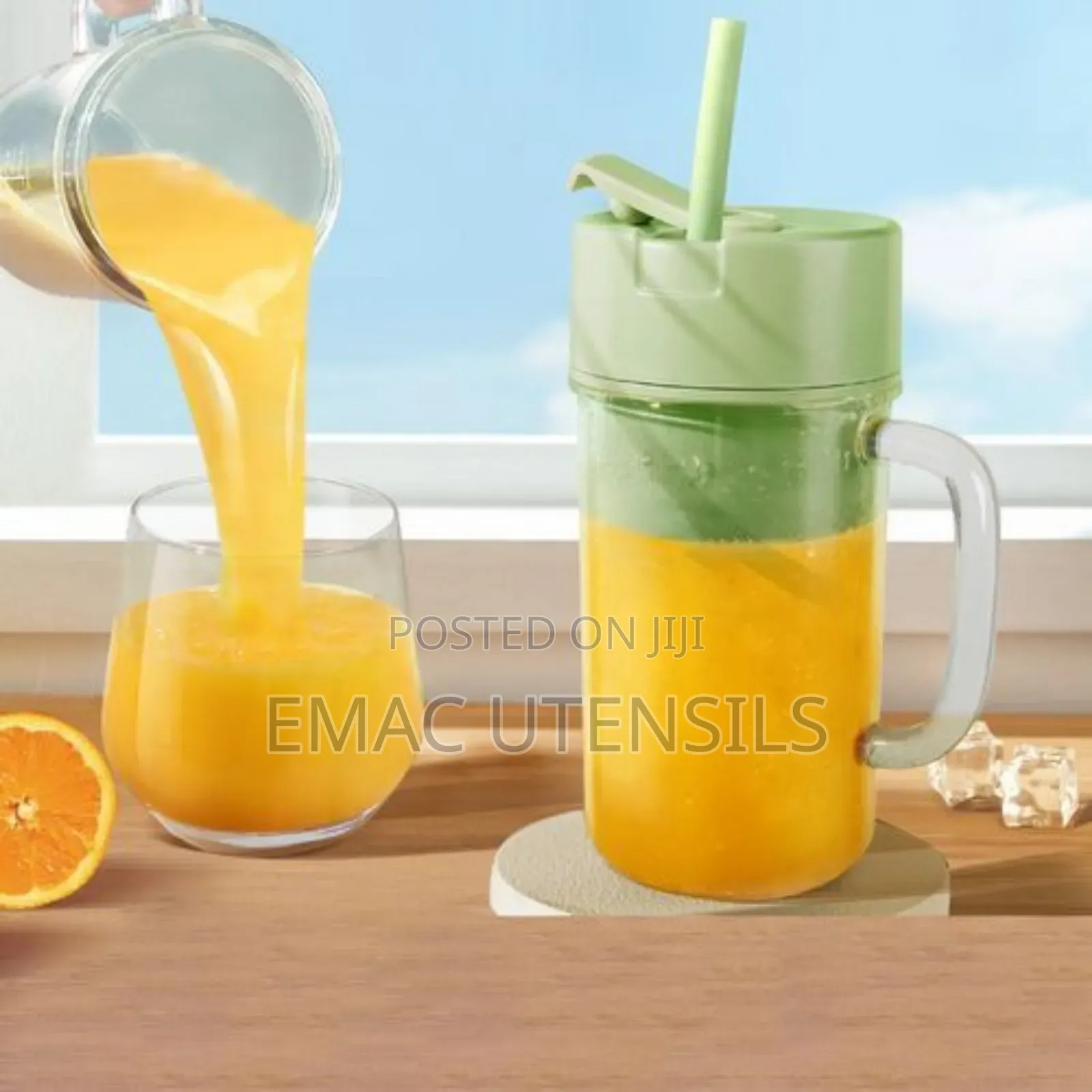 Rechargeable Portable Juicer With Straw