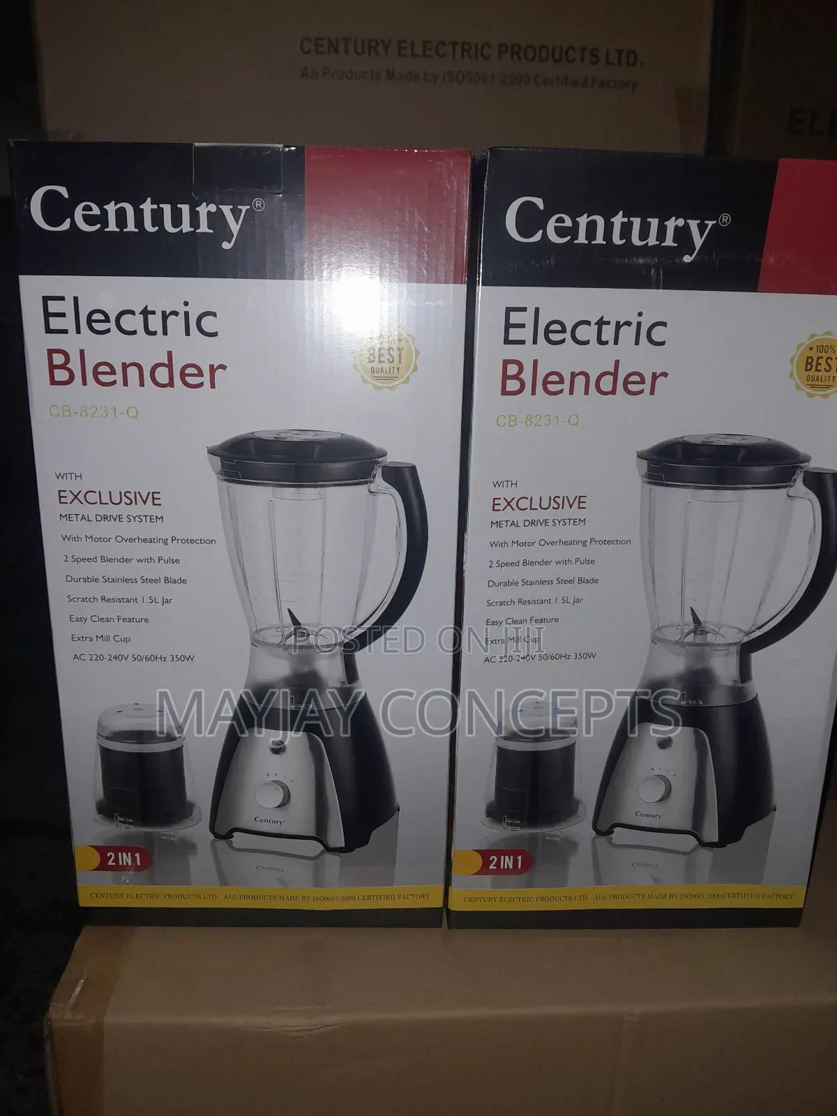 Century Electric Blender With Scratch Resistant Jar-8231q