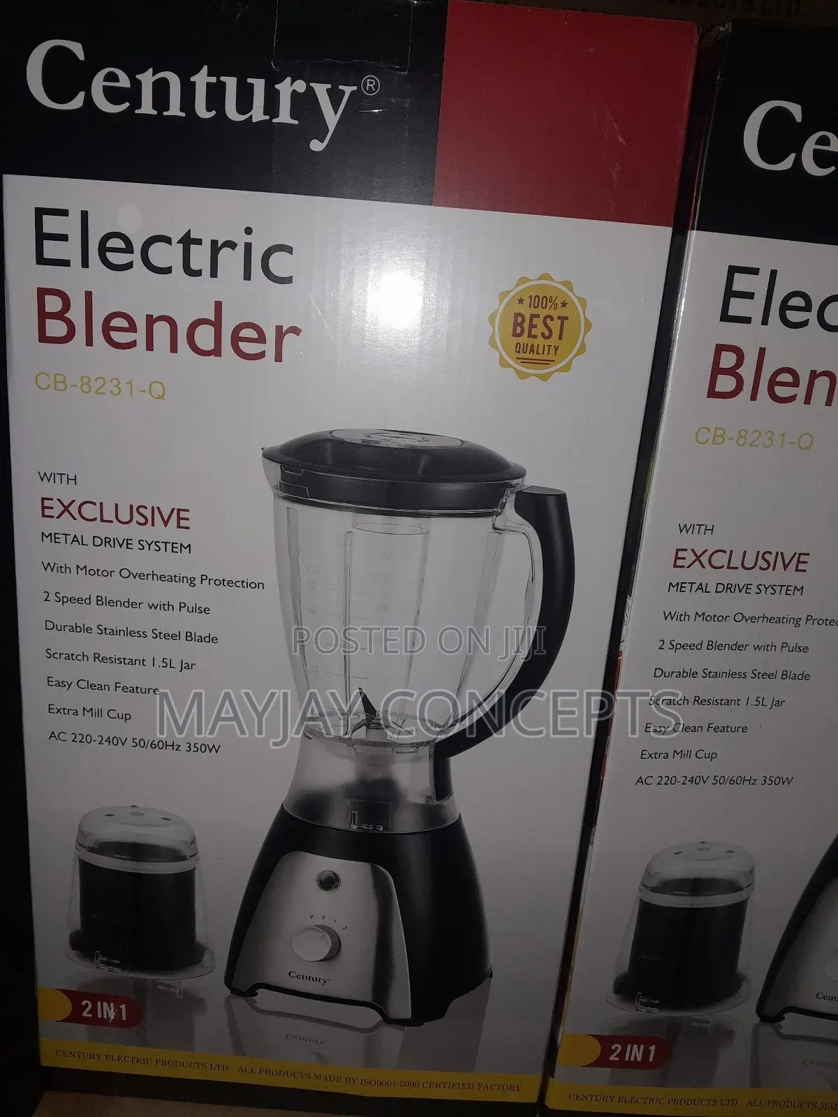 Century Electric Blender With Scratch Resistant Jar-8231q