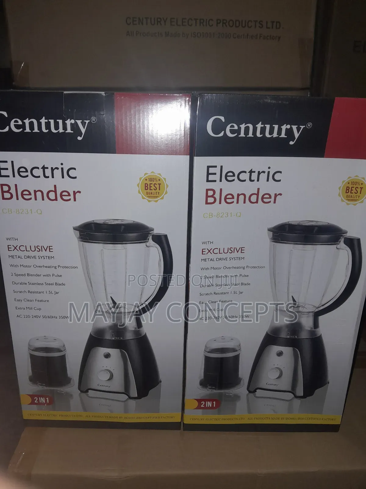 Century Electric Blender With Scratch Resistant Jar-8231q