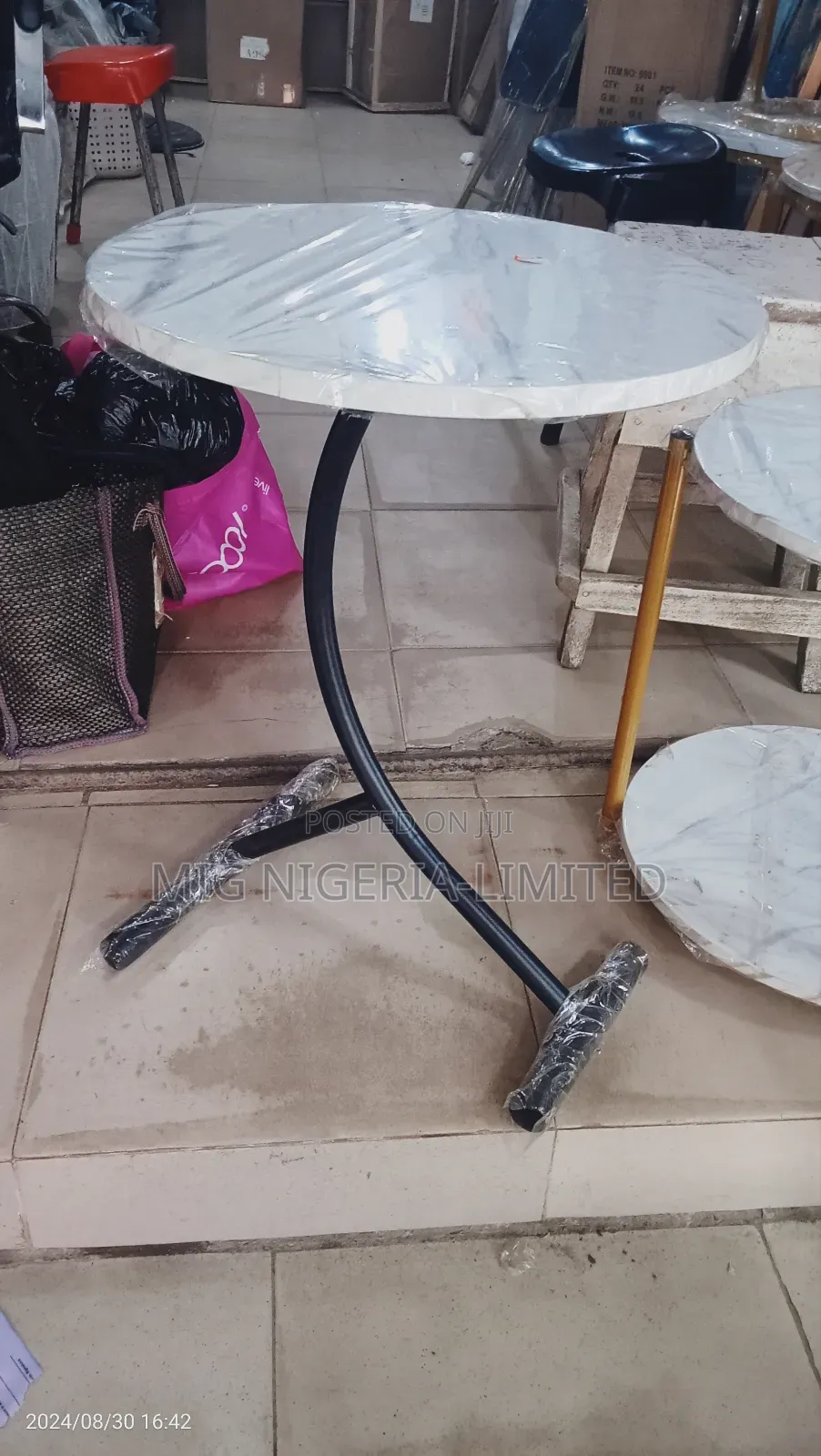 Faux Marble Topside Table Living Room Luxury Side Stool