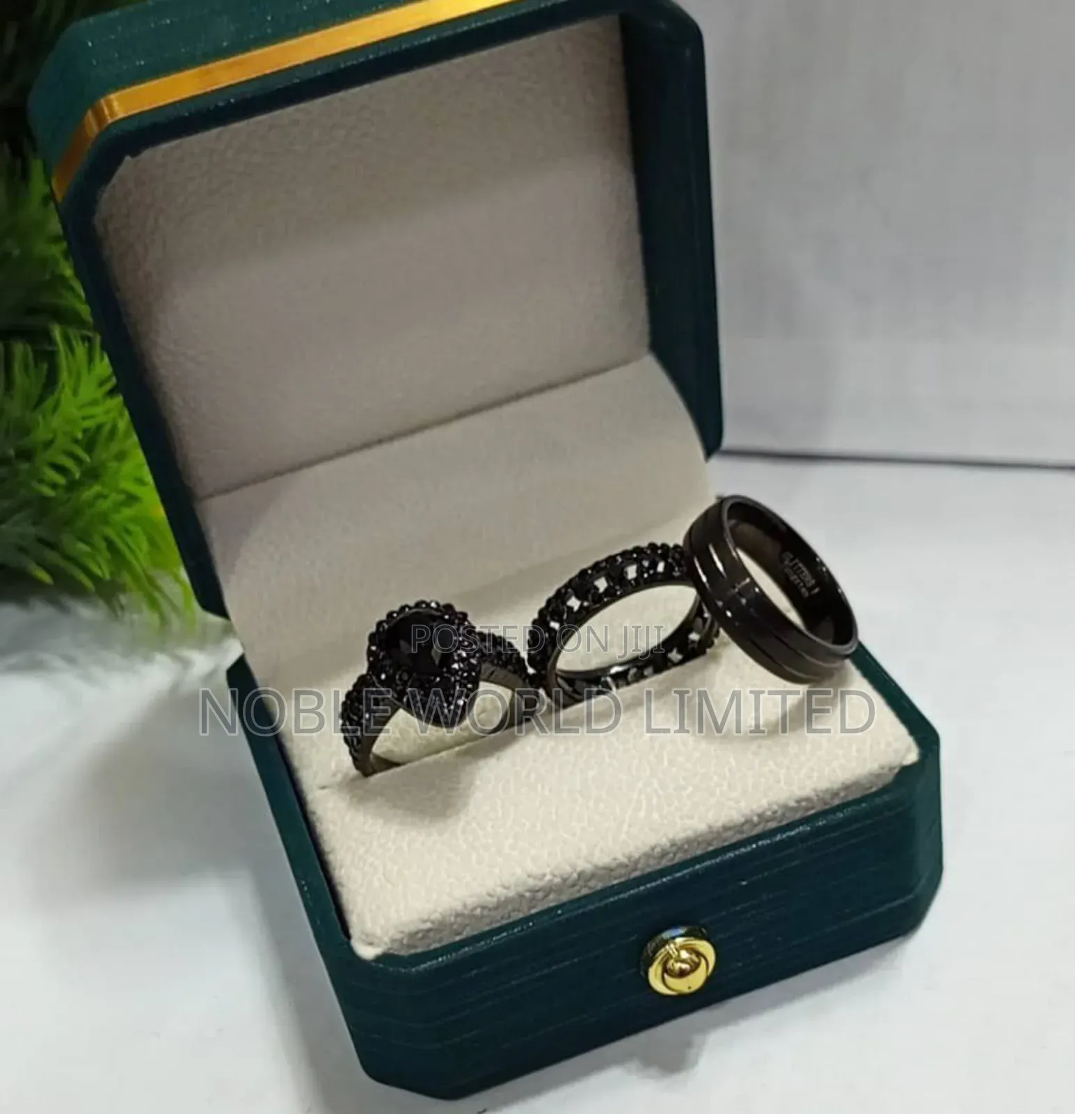 Titanium Steel Black Rings