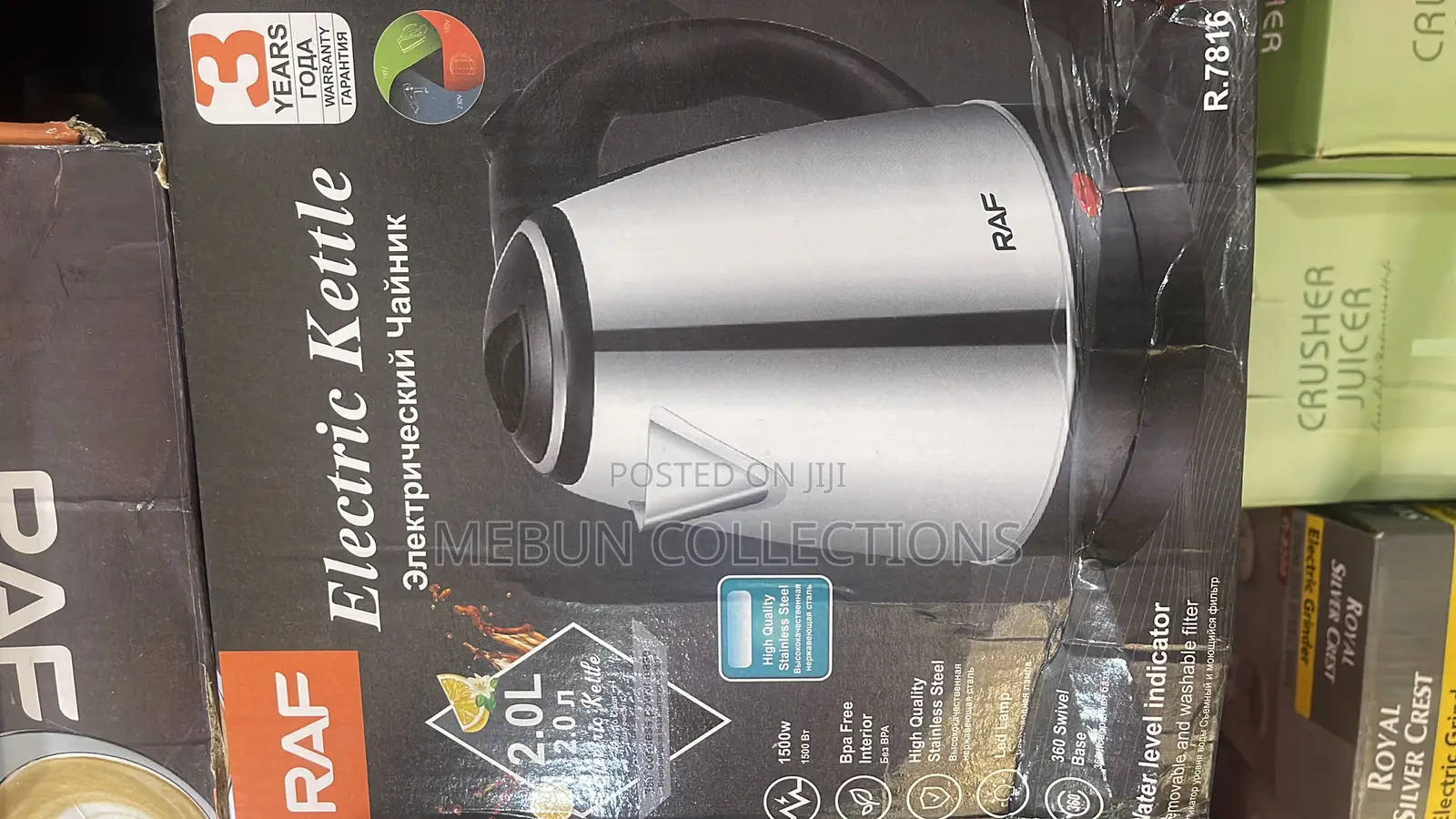 RAF Electric Jug/ 2L Electric Kettle 1500W