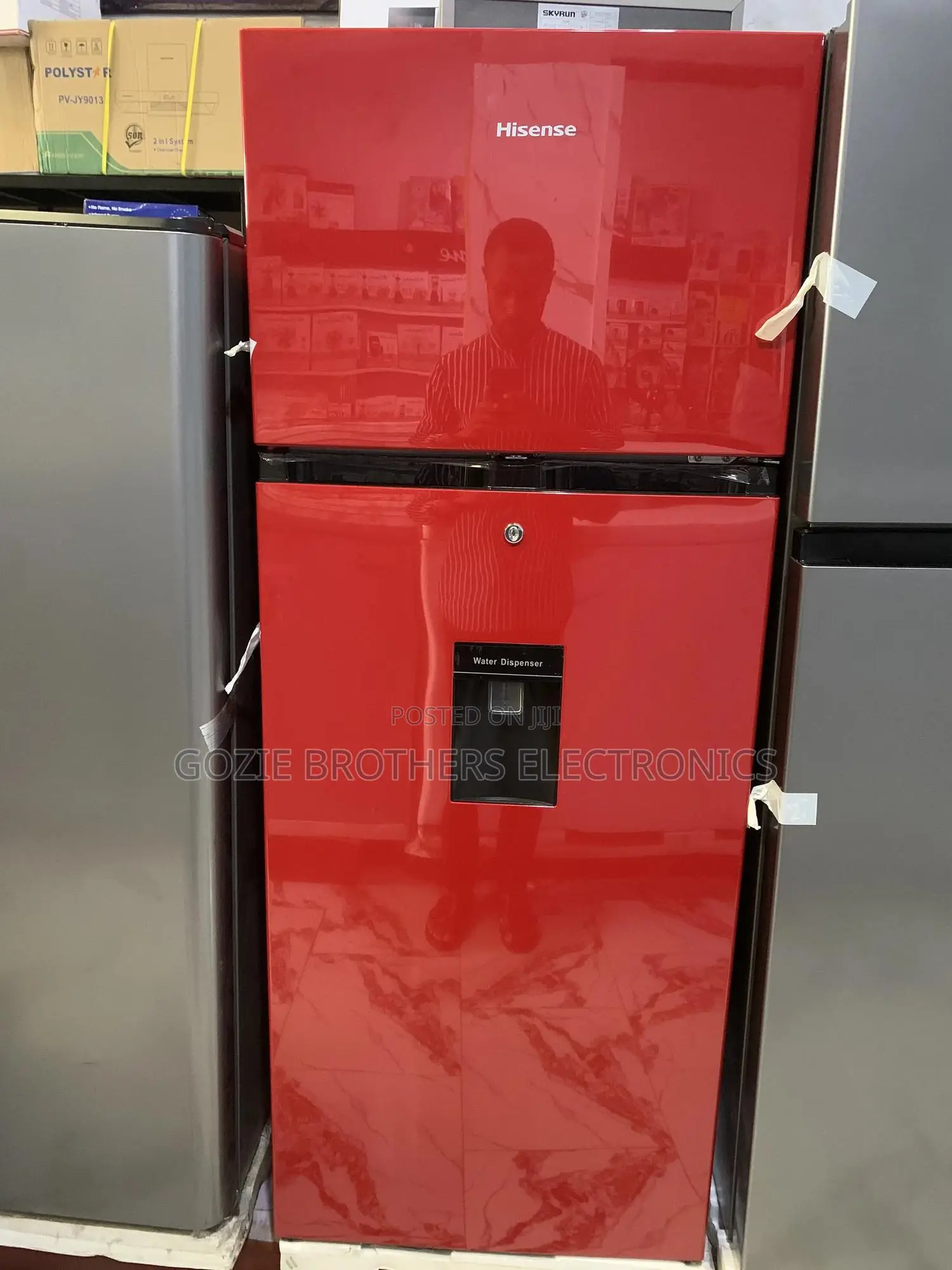 Hisense Refrigerator With Water Dispenser (Red Color)