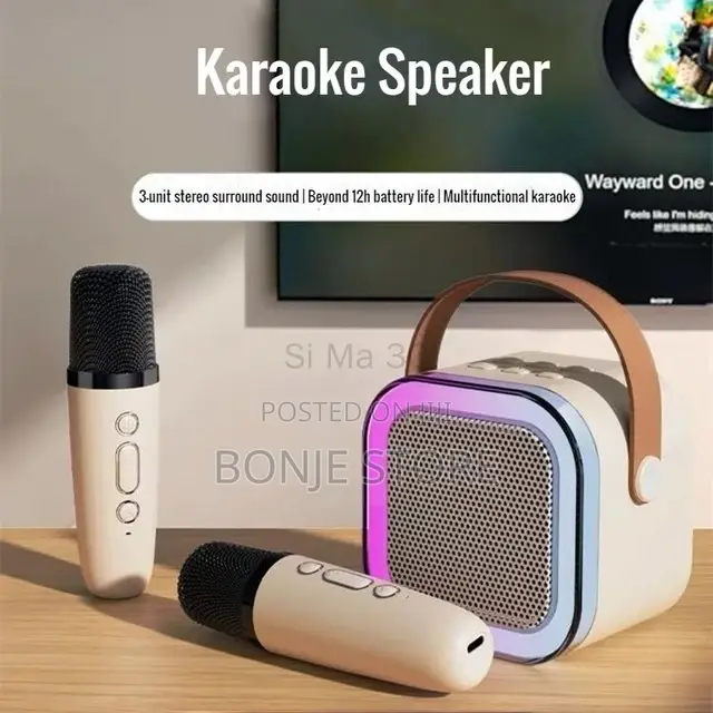 Dual Microphone Karaoke Bluetooth Speaker RGB 6w Speaker