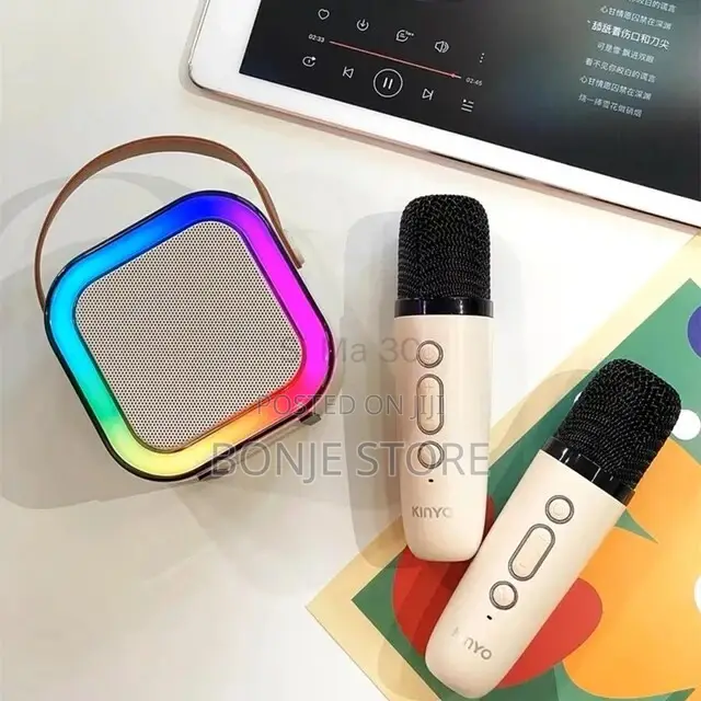 Dual Microphone Karaoke Bluetooth Speaker RGB 6w Speaker