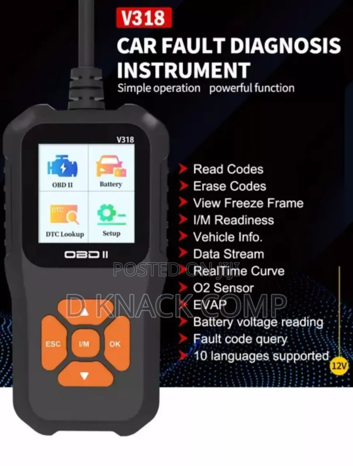 OBD2 V318 Diagnostic Scanner Tool Car Code Reader