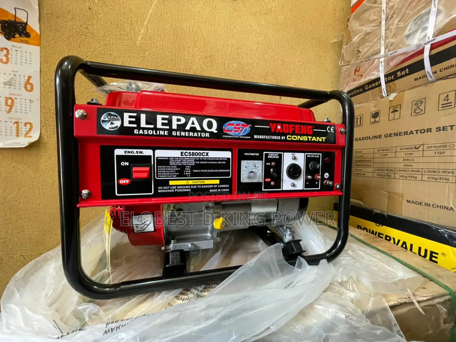 3.5kva Elepaq Constant 100% Copper Coil Generator