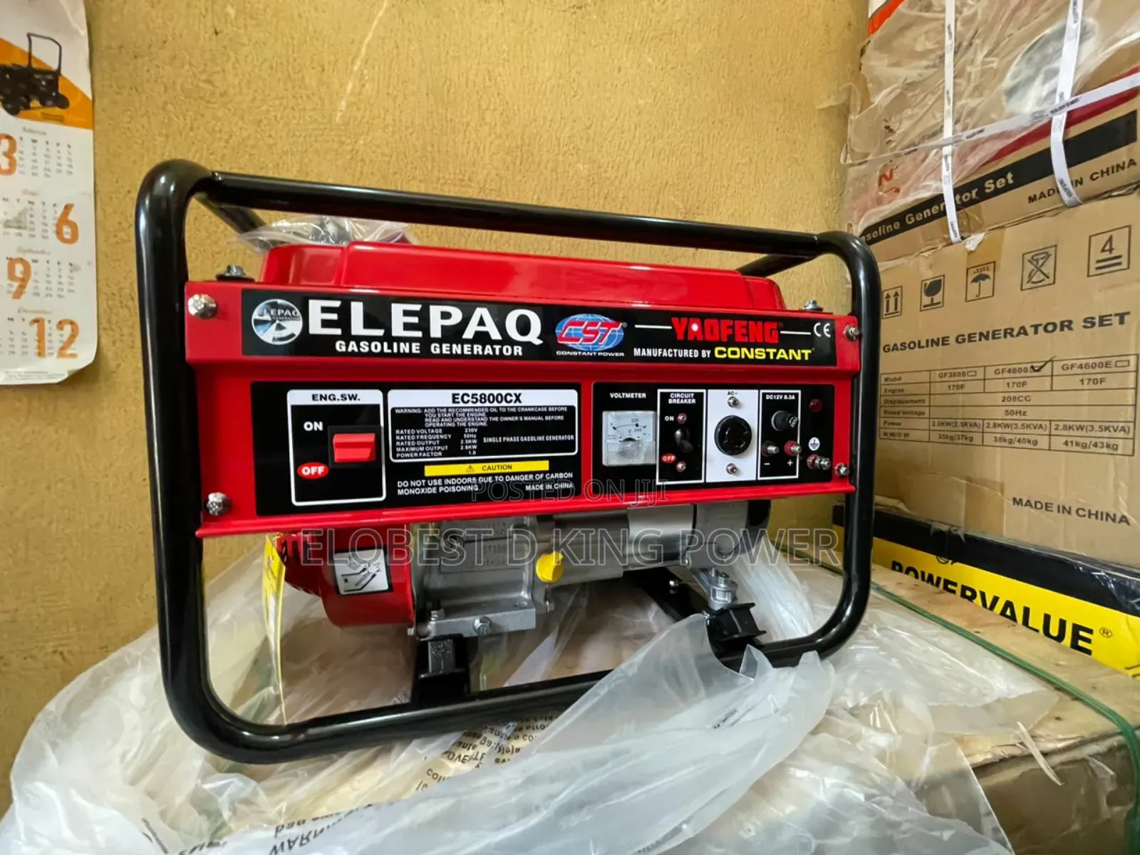 3.5kva Elepaq Constant 100% Copper Coil Generator